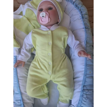 3 részes meleg baba szett, több darabos, banán zöld