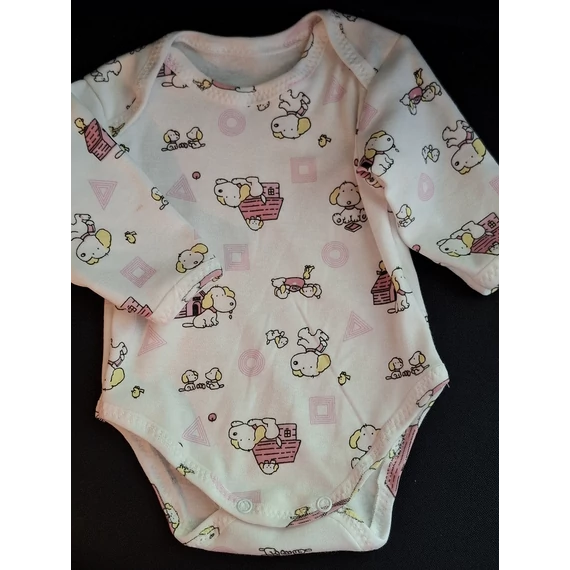 Borítékos nyakú body több méretben, mintás kutyás